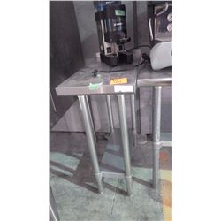 STAINLESS STEEL  SIDE TABLE 18" WITH LOWER SHELF