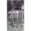 Image 1 : STAINLESS STEEL  SIDE TABLE 18" WITH LOWER SHELF