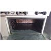 Image 3 : AMERICAN GAS RANGE 6 BURNER AND GAS OVEN WITH STAINLESS STEEL UPPER SHELF ON WHEELS