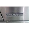 Image 4 : AMERICAN GAS RANGE 6 BURNER AND GAS OVEN WITH STAINLESS STEEL UPPER SHELF ON WHEELS