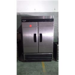 CENTAUR PLUS DOUBLE DOOR UPRIGHT COMMERCIAL FREEZER ON WHEELS WITH EXTERNAL THERMOSTAT 84" X 54" MOD