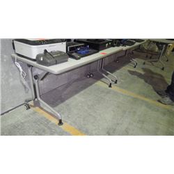 FOUR TABLES WITH FIXED LEGS