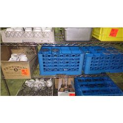 CASE VARIOUS RIEDEL WINE GLASSES AND COFFEE MUGS 2 TRAYS