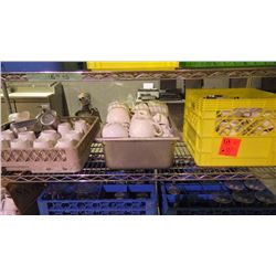 3 TRAYS VARIOUS COFFEE MUGS CREMA WARE
