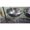 Image 1 : 4 LARGE STAINLESS STEEL MIXING BOWLS