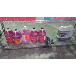 5 JUGS OF ECOLAB ULTR KLENE PLUS JUG OF LIQUID RINSE ADDITIVE