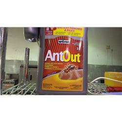 TOP SHELF WITH SATIN STAINLESS STEEL CLEANER/ JUG ANT AWAY/DUSTER