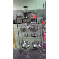 STAINLESS STEEL 5 SHELF SHELVING UNIT