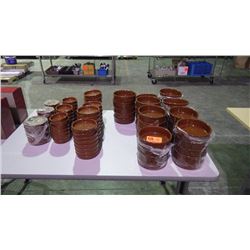 VARIOUS SIZES OF TERRACOTA APPETIZER DISHES