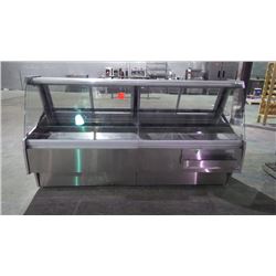 LIKE NEW TWO 8' FRONTLOADING DISPLAY COOOLER WITH GLASS SLIDING DOOR ARTICA SHOW CASE DELI