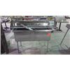 Image 1 : 46" STAINLESS STEEL DUAL TUB SINK W/STEEL SHELVING AND 64" STAINLESS STEEL RACK FOR POTS AND PANS
