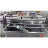 Image 2 : 46" STAINLESS STEEL DUAL TUB SINK W/STEEL SHELVING AND 64" STAINLESS STEEL RACK FOR POTS AND PANS