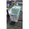 Image 1 : 2 PLATIC FLOUR BINS ON WHEELS