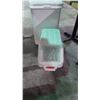 Image 2 : 2 PLATIC FLOUR BINS ON WHEELS