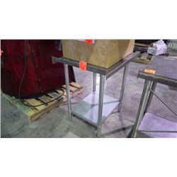 STAINLESS STEEL 24" TABLE WITH BOTTOM SHELF
