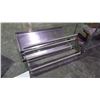 Image 2 : 3 PIECE STAINLESS STEEL ABOVE COUNTER RACKS 2 X 43", 1 X 30 " AND 56" STAINLESS STEEL SINK WITH COUN