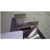 Image 5 : 3 PIECE STAINLESS STEEL ABOVE COUNTER RACKS 2 X 43", 1 X 30 " AND 56" STAINLESS STEEL SINK WITH COUN
