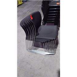 8 PLASTIC STACKING CHAIRS