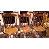 Image 1 : 3 WOOD CHAIRS AND PILLOWS