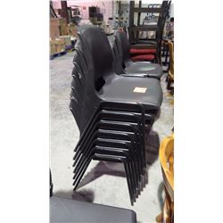 13 PLASTIC STACKING CHAIRS