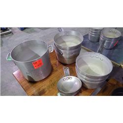ALUM. STOCK POTS/PANS/SKILLETS AND FRY PANS