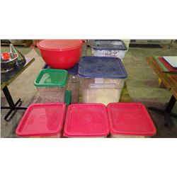 8 ASSORTEDPLASTIC TUBS