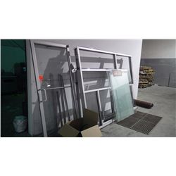 VESTIBULE FRONT ENTRANCE ENCLOSURE APPROX 9' X 7' W/36" COMMERCIAL DOOR - LIKE NEW