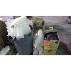 PALLET OF PLASTIC SUPPLIES (TAKE OUT)