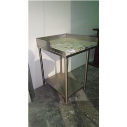 STAINLESS STEEL MARBLE TOP BAKERS TABLE 28" X 30"