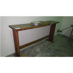 CURVED WOOD HIGH TOP TABLE