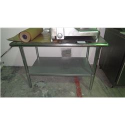 48" STAINLESS STEEL 2 SHELF TABLE