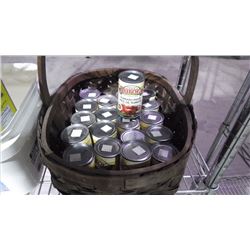 ROW OF VARIETY OF CANNED GOODS