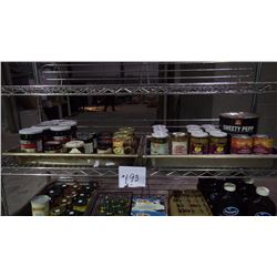 ROW OF VARIETY OF CANNED GOODS