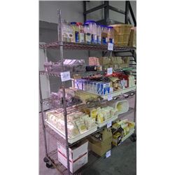 5 SHELF STAINLESS STEEL SHELVING UNIT ON WHEELS