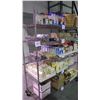 Image 1 : 5 SHELF STAINLESS STEEL SHELVING UNIT ON WHEELS