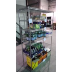6 SHELF STAINLESS STEEL SHELVING UNIT ON WHEELS