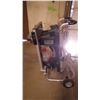 Image 1 : NEWER BOSCH PORTABLE 10" TABLE SAW WITH FOLDING STAND AND WHEELS