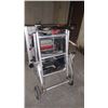 Image 3 : NEWER BOSCH PORTABLE 10" TABLE SAW WITH FOLDING STAND AND WHEELS