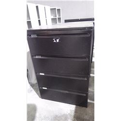 BLACK 4 SHELF LATERAL FILING CABINET