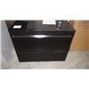 Image 1 : 2 DRAWER BLACK LATERAL FILE CABINET