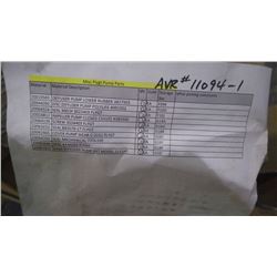 PALLET OF MISC. FLYGT PUMP PARTS INCLUDING STATOR PART #2988522