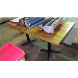 2 WOOD SQUARE TABLES 30"