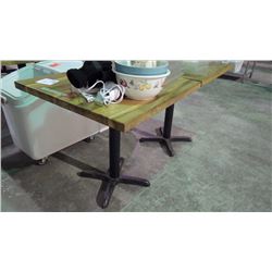 2 WOOD SQUARE TABLES 30"