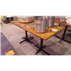 Image 1 : 2 WOOD SQUARE TABLES 28"