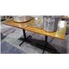 Image 2 : 2 WOOD SQUARE TABLES 28"