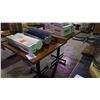 Image 1 : 2 WOOD SQUARE TABLES 28"