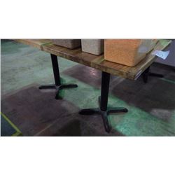 2 WOOD SQUARE TABLES 30"