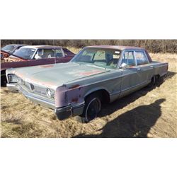 1967 CHRYSLER NEWPORT FOR PARTS GOOD GRILL AND FRONT CLIP 4 DOOR,NO MOTOR OR TRANSMISSION