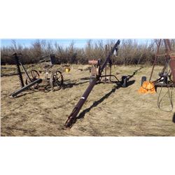 6 INCH ANTIQUE GRAIN AUGER WISCONSIN ENGINE NOT SIEZED