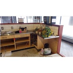 ALL CABINETS PICTURED WITH STAINLESS STEEL COUNTER TOPS AND STAINLESS STEEL SINK WITH FAUCET. BUYER 